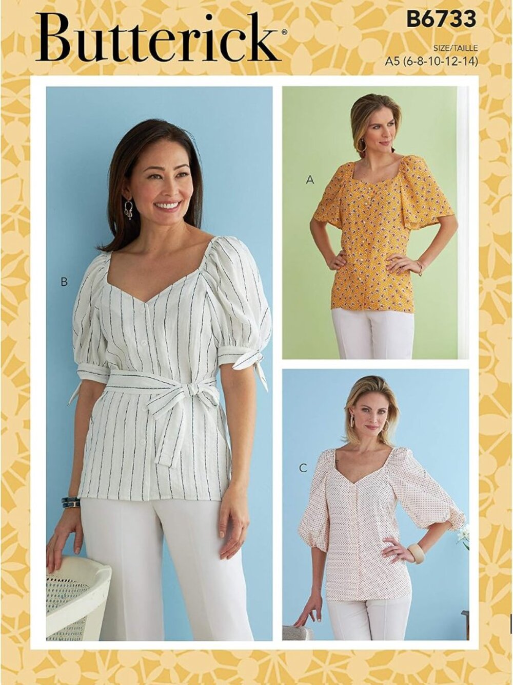 Butterick B6733A5 Pattern (6-8-10-12, 6-8-10-12-14)